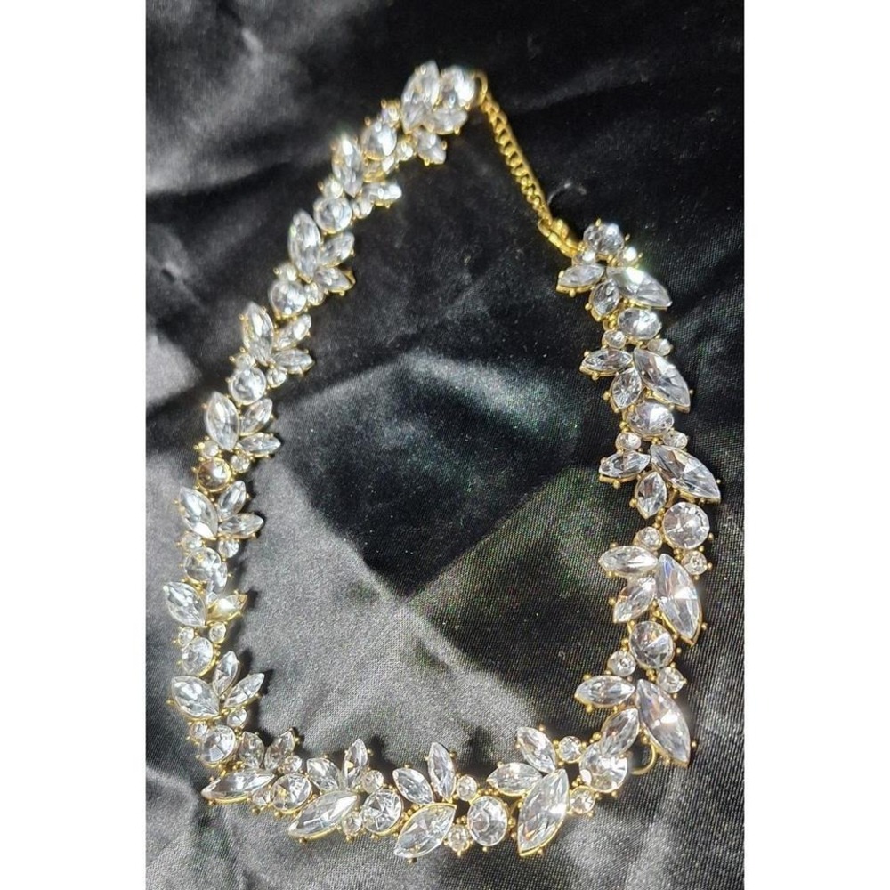 Leaf rhinestone necklace - Picture 2 of 2